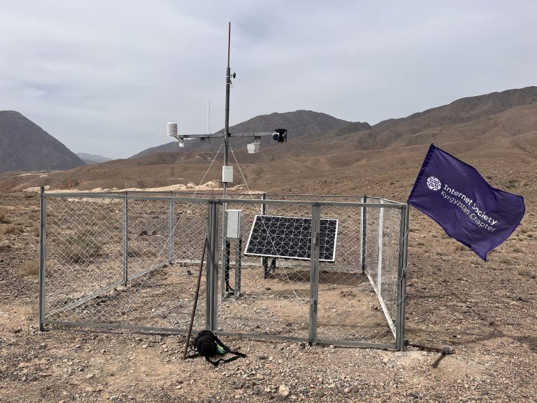 Lorawan-enabled meteo station in Kyz-Kuyo, Boom Gorge, Kyrgyzstan